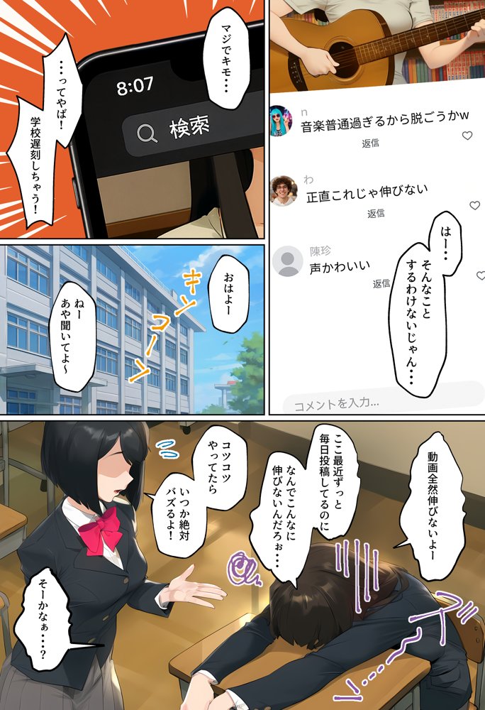 【裏実話】承認欲求に負けた歌好き陰キャkana.（18）、エロ垢転生で担任に身バレ→人生終了のお知らせ?（＾o＾）/www